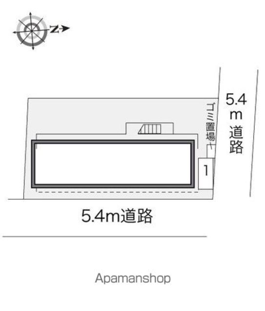 レオパレスＡＳＡＧＡⅠ[1K/20.28m2]の配置図