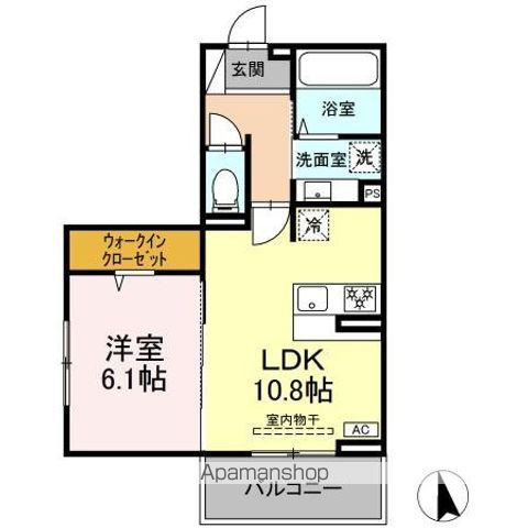 【仮）ＤーＲＯＯＭ若松町の間取り】