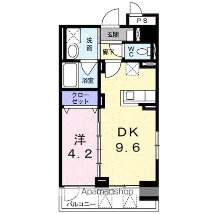ステージ　グラシア[1LDK/35.03m2]の間取図