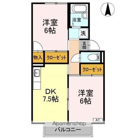 シャンポール芳泉D棟の間取り写真
