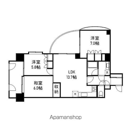 ダイアパレス御門[3LDK/73.22m2]の間取図
