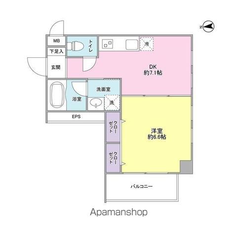 台東区雷門のマンションの間取り