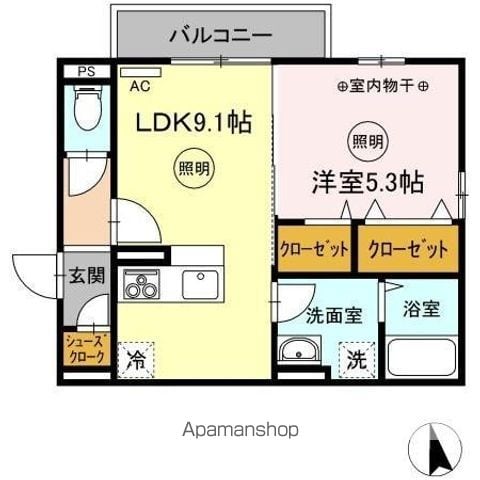 ユニヴェール B棟の間取り写真
