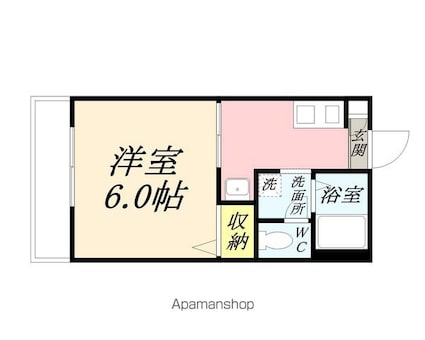 ライフコーポ[1K/24.85m2]の間取図