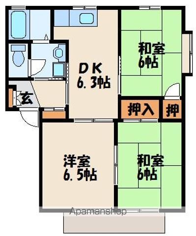 コーポ壱番館の間取り写真