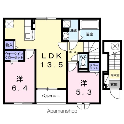 サンライズ・ＭＩＴＯ　Ｂ[2LDK/59.16m2]の間取図