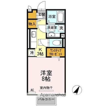 Ｄーｒｏｏｍ　Ｎ．大谷[1K/30.03m2]の間取図