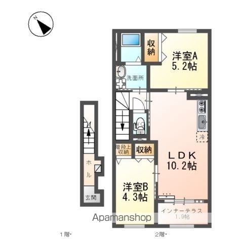 豊中市刀根山アパートの間取り写真