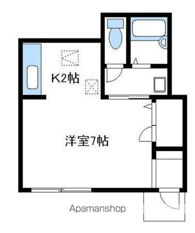 【藤沢市鵠沼海岸のアパートの間取り】