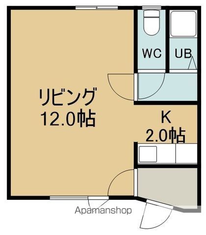 道南いさりび鉄道 七重浜駅 徒歩15分 2階建 築37年の間取り写真