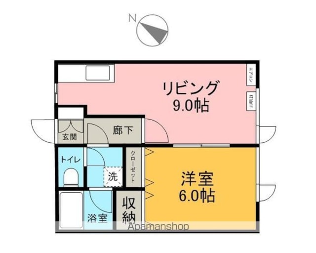 コーポアドレイション[1LDK/34.71m2]の間取図