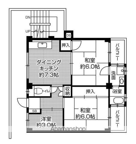 ビレッジハウス私部4号棟の間取り写真