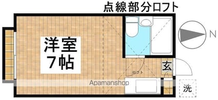 東京都国分寺市日吉町２丁目[1R/17m2]の間取図