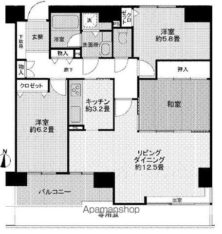 ライオンズマンション裏参道第2の間取り写真