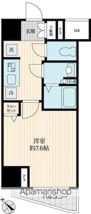 ＫＮＯＴＳ大山[1K/26.22m2]の間取図