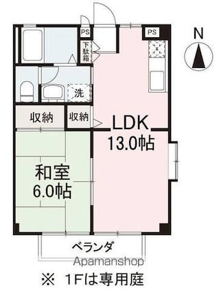 香川県高松市牟礼町牟礼[1LDK/40.04m2]の間取図