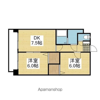 Ｍマンション[2DK/45.65m2]の間取図