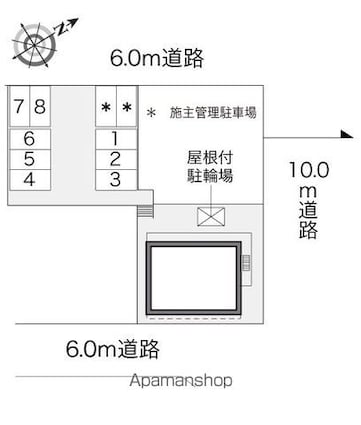 レオパレスＦＬＯＷＥＲ南吉成[1K/22.35m2]の配置図