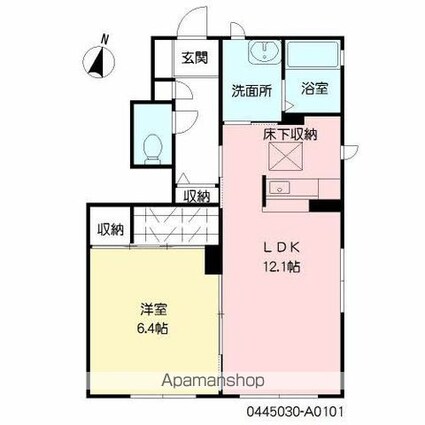 シェソワ弥生[1LDK/45.82m2]の間取図