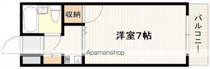 ジャルダン三筋[1R/16.5m2]の間取図