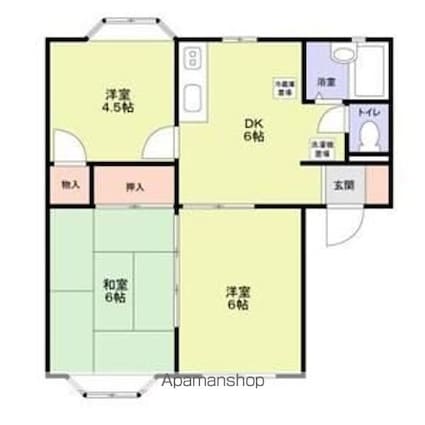 アネックスオガワＡ棟[3DK/46.37m2]の間取図