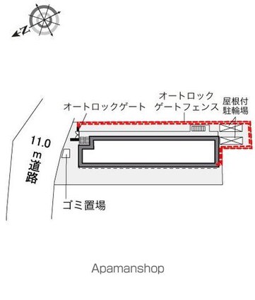 レオパレスセードルⅡ[1K/22.35m2]の配置図