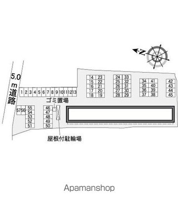 レオパレスヤバラ[1K/28.02m2]の配置図