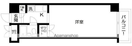 日神パレス板橋[1R/21.27m2]の間取図