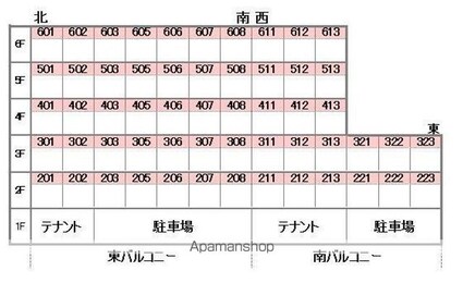 グレース辻町[1LDK/43.74m2]の配置図