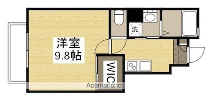 ｍｏｎｏｌｉｔｈ[1K/33.25m2]の間取図