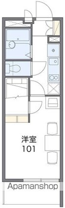 レオパレス幸[1K/20.81m2]の間取図