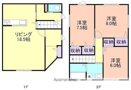 和歌山県和歌山市新在家[3LDK/96.99m2]の間取図