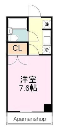 アーバン川内[1K/22.62m2]の間取図