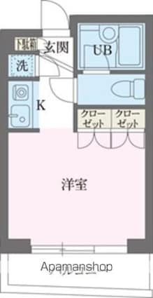 パークフロント西新宿[1R/20.46m2]の間取図