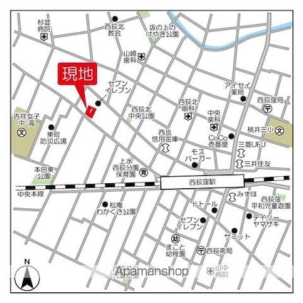 東京都杉並区西荻北４丁目[1K/25.05m2]の外観3