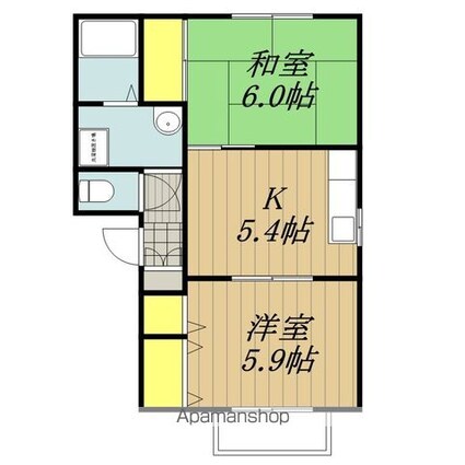 シャーメゾン　エテルノ[2K/42.48m2]の間取図