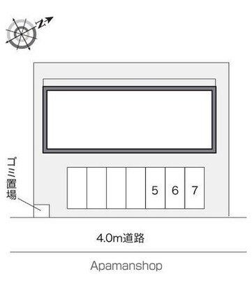 レオパレス榊[1K/23.71m2]の配置図