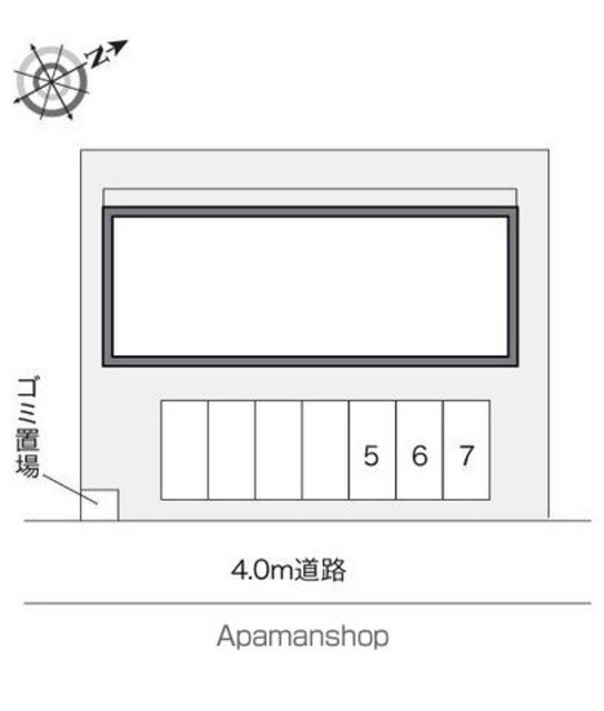 レオパレス榊[1K/23.71m2]の配置図