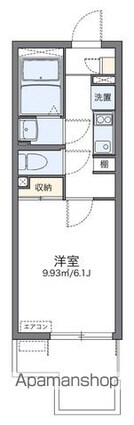 レオネクストラ　メイジュ天神橋[1K/21.11m2]の間取図