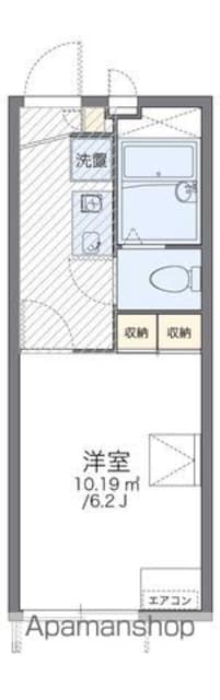 レオパレス江波東一丁目[1K/19.87m2]の間取図