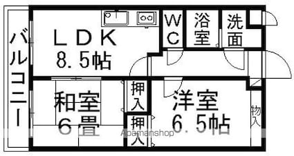 エスプレンド和泉[2DK/51.87m2]の間取図