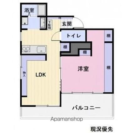 レジデンスながの[1LDK/36.56m2]の間取図