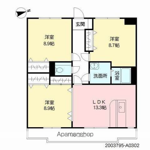 K&M京塚ハイツの間取り写真
