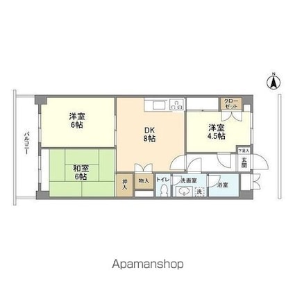 メゾン・ド・ロア[3DK/61.15m2]の間取図