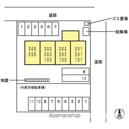 ＡＳＰＥＣ成和[3LDK/55.47m2]の配置図