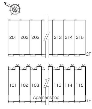 レオパレスグレーシー堀江[1K/28.02m2]の配置図