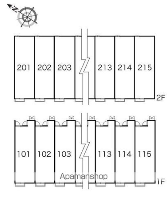 レオパレスグレーシー堀江[1K/28.02m2]の配置図