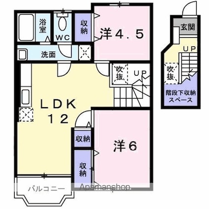 パルク・フローランテ[2LDK/58.53m2]の間取図