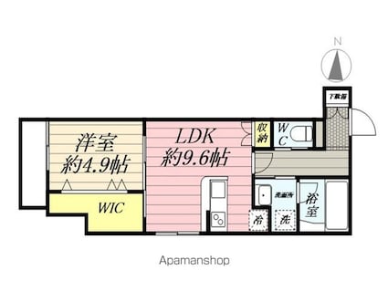 ＬＡ・ＬＡ[1LDK/40.44m2]の間取図
