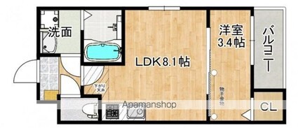 ＭＯＶＥ宇品御幸ＮＥＯ[1LDK/28.31m2]の間取図